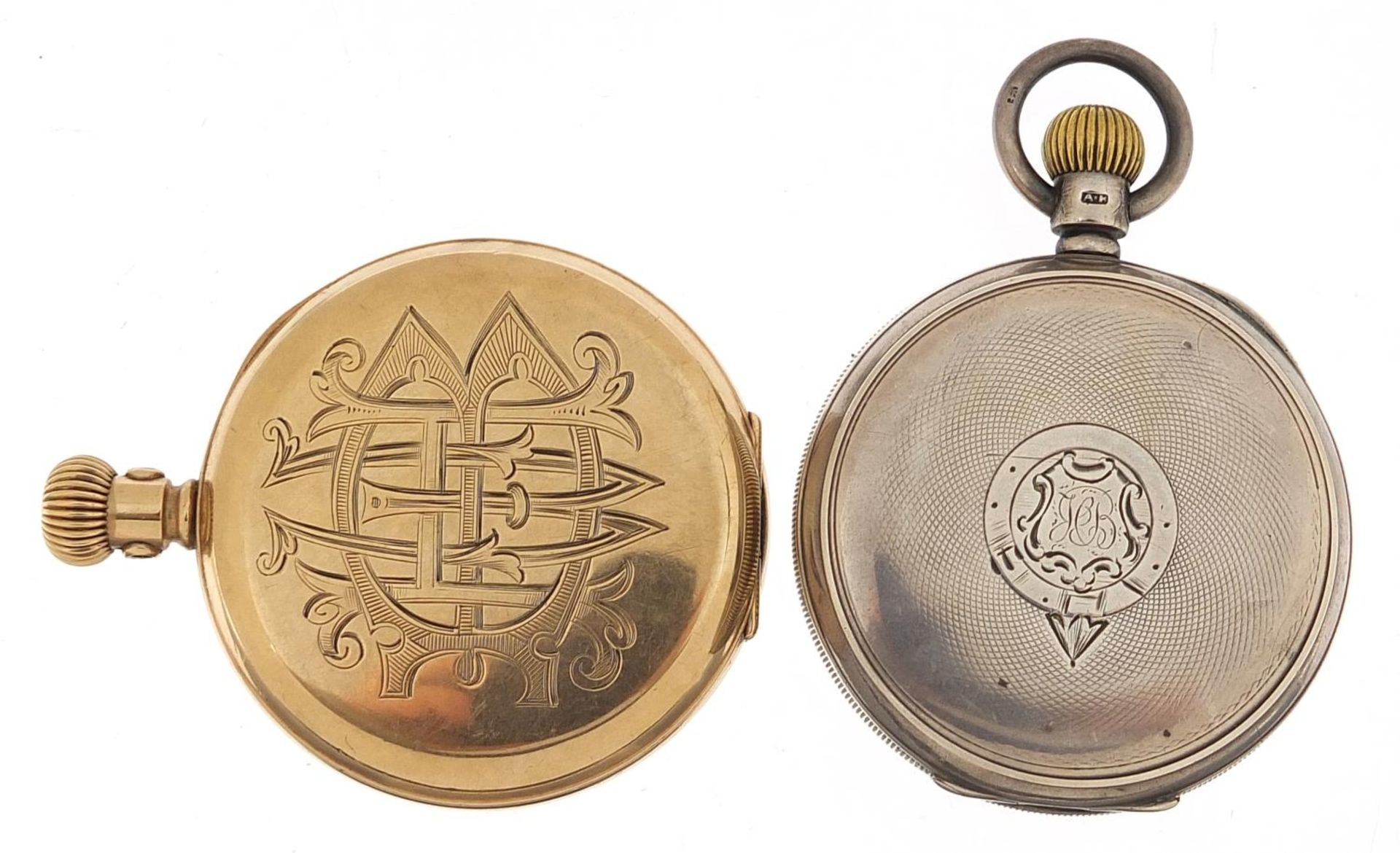 Gentlemen's silver Waltham open face pocket watch and a gold plated full hunter pocket watch, the - Image 3 of 7