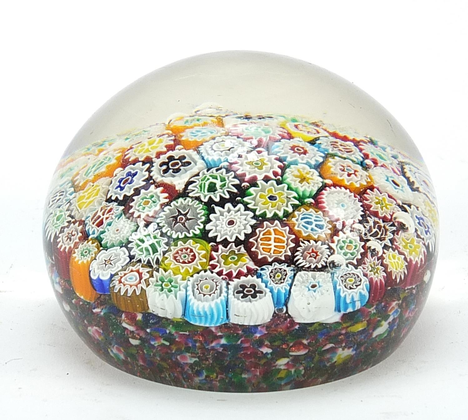 Victorian millefiori glass paperweight, 9.5cm in diameter - Image 3 of 4