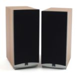 Pair of Ikon Dali light walnut speakers with box