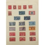 American stamps including Due's and five cents label arranged on five pages