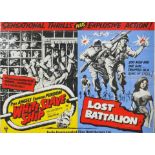 Lost Battalion film poster, Anglo Amalgamated Film Distributers, framed and glazed, 101cm x 72cm