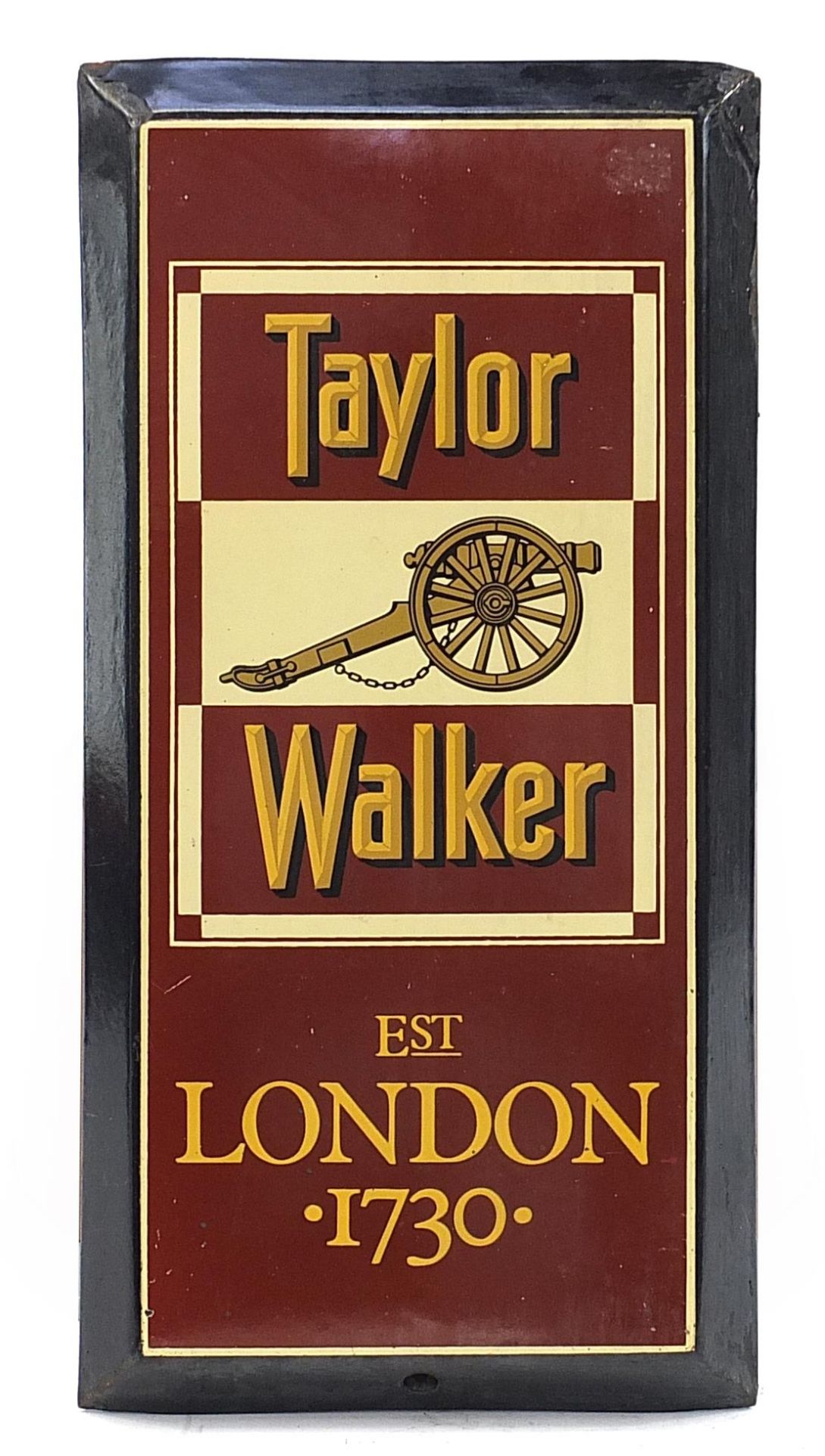 Taylor Walker enamelled advertising sign, 54cm x 27cm