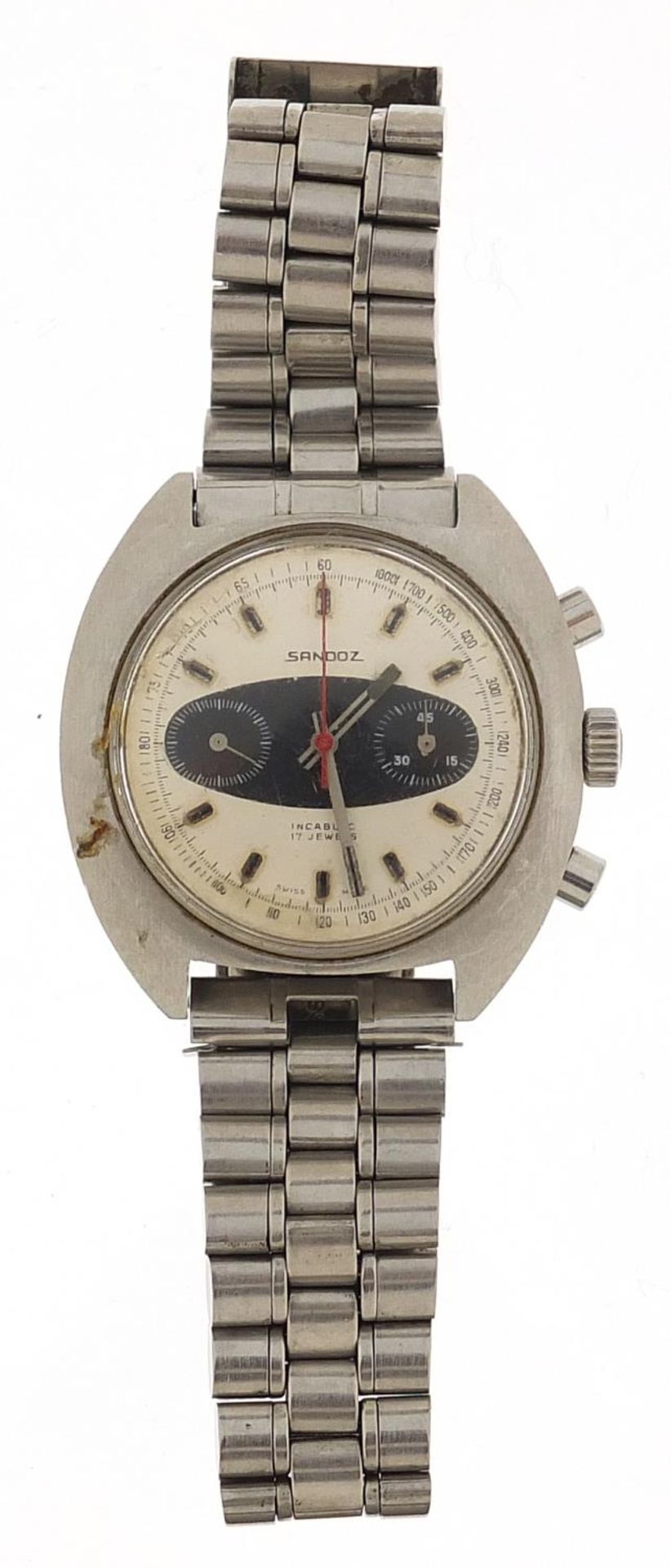 Sandoz, vintage gentlemen's chronograph wristwatch, the case 40mm wide - Image 2 of 5