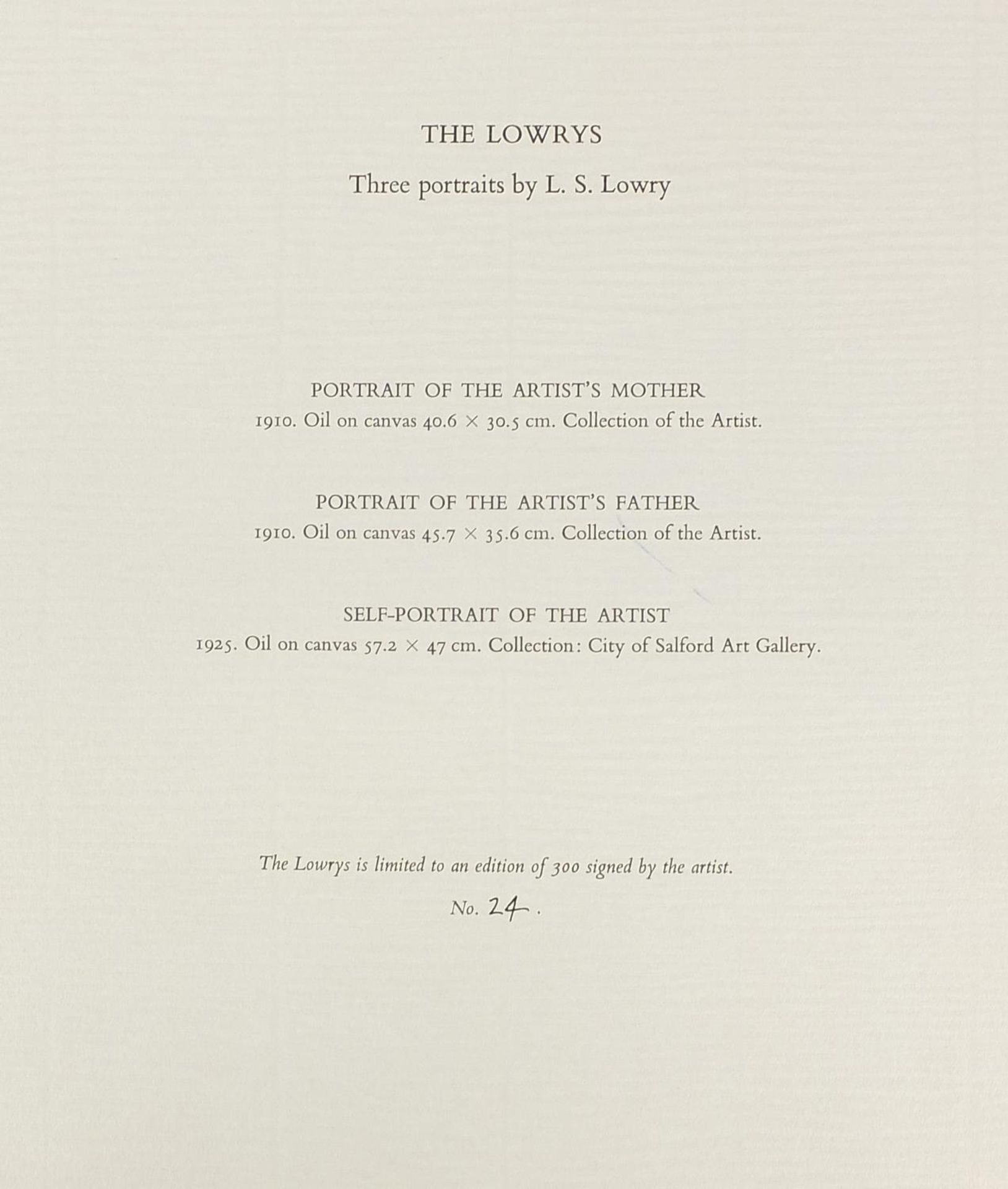 Laurence Stephen Lowry - The Lowrys, set of three pencil signed prints in colour of the artist's - Image 14 of 15