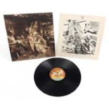 Led Zeppelin In Through the Out Door vinyl LP signed by Jimmy Page inscribed in ink 'Philip our dear