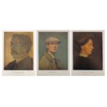 Laurence Stephen Lowry - The Lowrys, set of three pencil signed prints in colour of the artist's