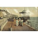 Collection of early 20th century and later Eastbourne postcards arranged in an album titled Pier