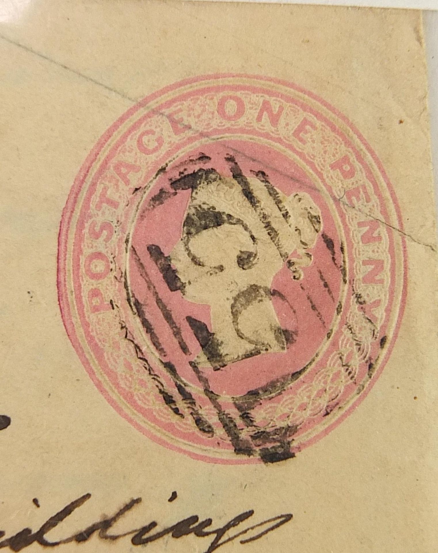 Victorian postal history and a one Anna stamp booklet including Penny Red covers, one with - Image 10 of 15