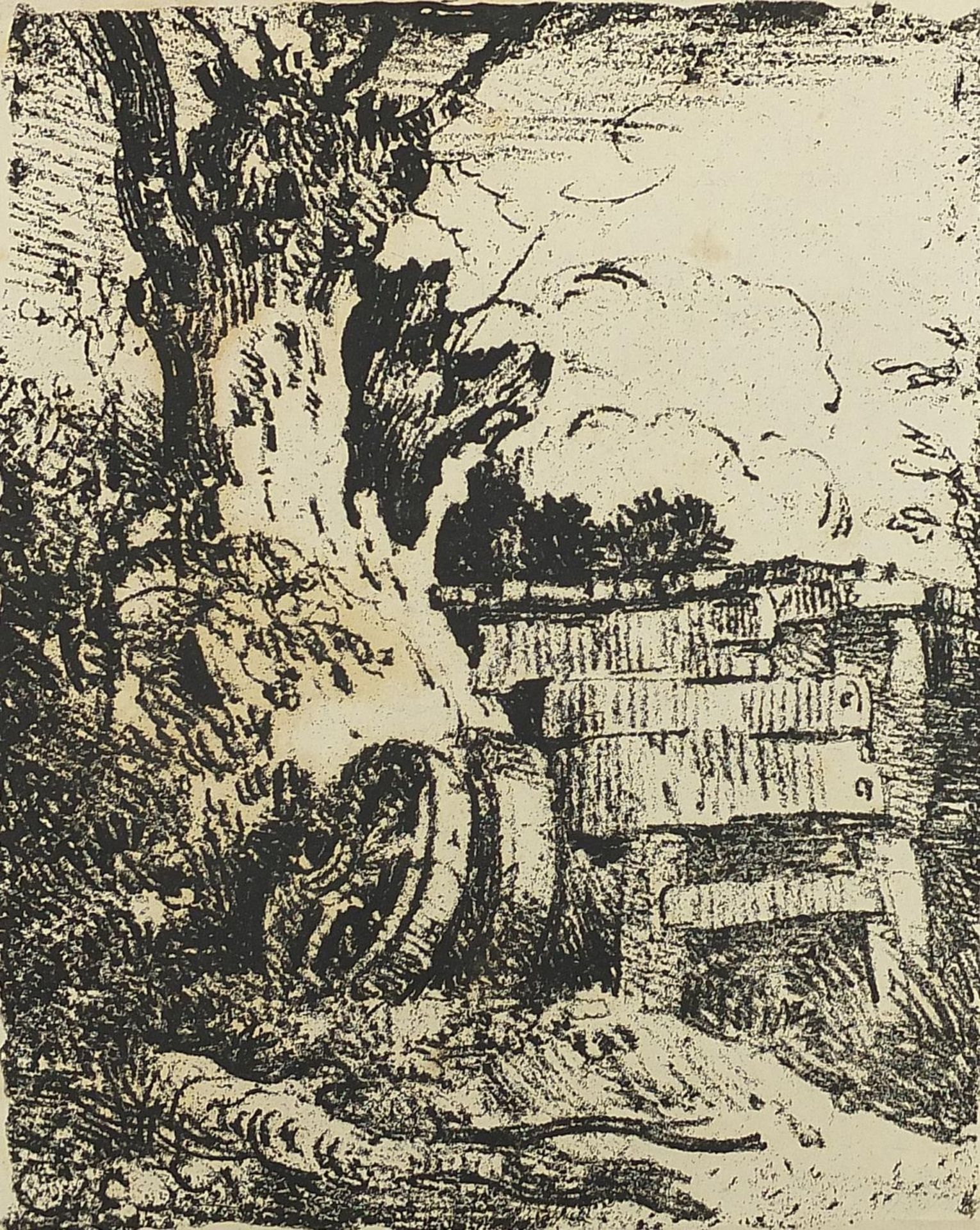 Wooded landscapes and cottage, three antique etchings including one in the manner of Thomas - Image 11 of 13