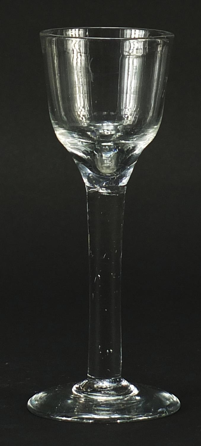 18th century wine glass, 14.5cm high