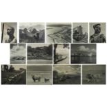 Collection of East African Railway Harbour advertising photographs including tribesmen, some with