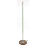 Art Deco tubular glass standard lamp, 155cm high