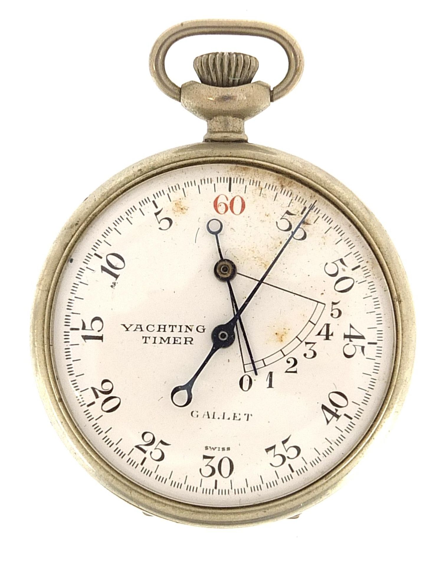 Vintage Gallet Swiss yachting timer, 47mm in diameter
