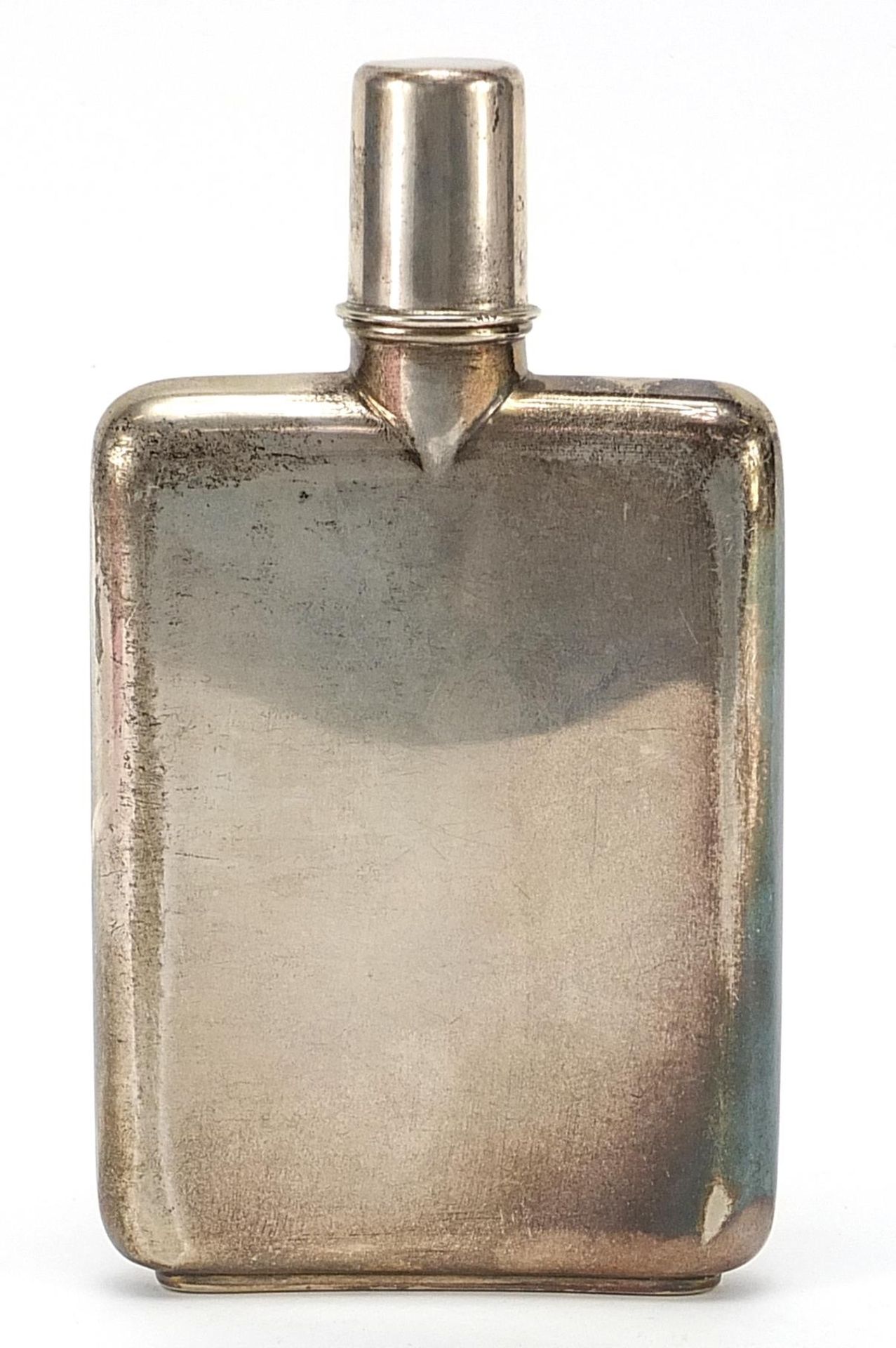 German 835 silver hip flask, 16cm high, 176.5g - Image 2 of 3