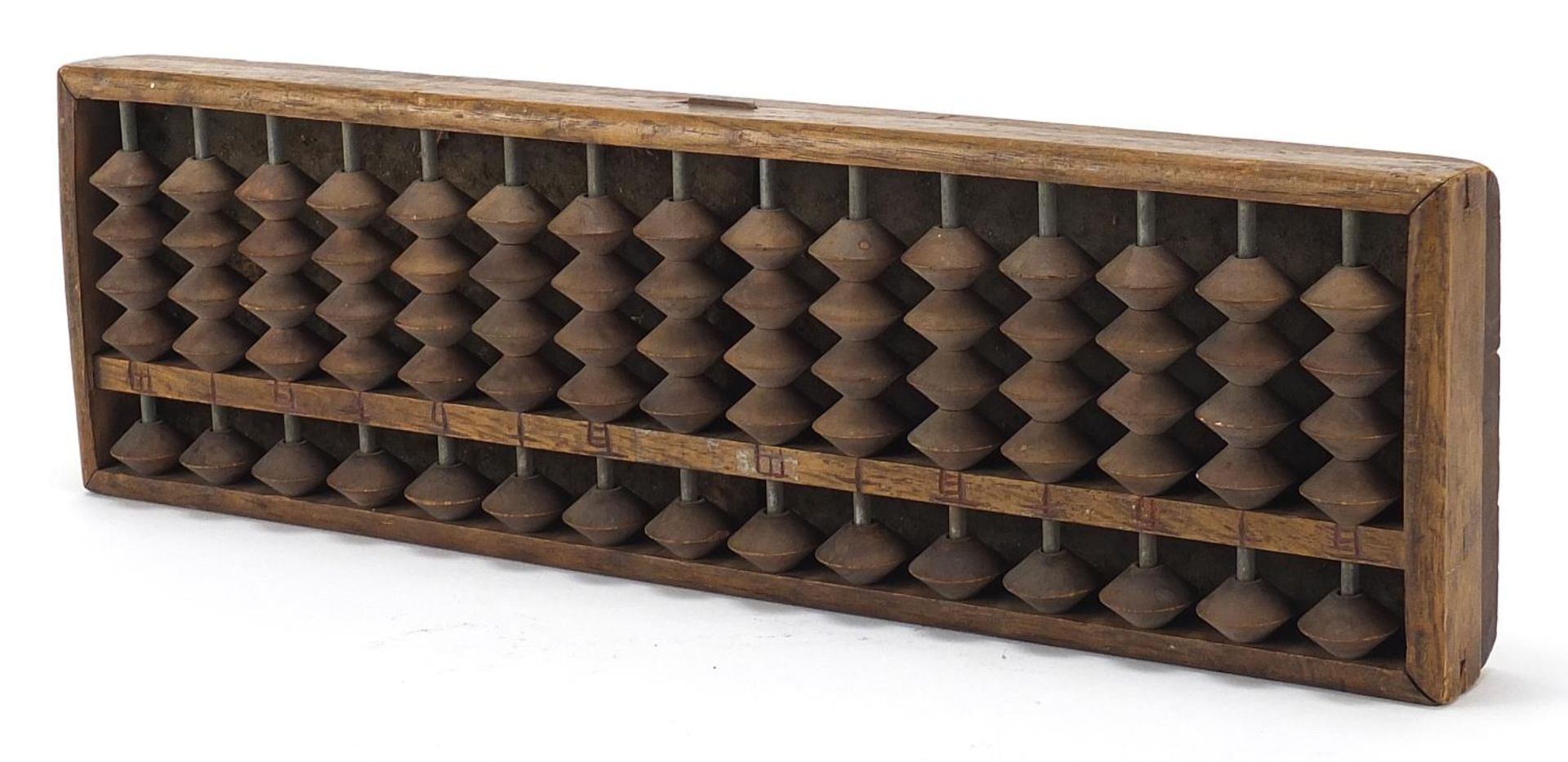 Chinese hardwood abacus, 33cm x 10cm