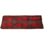 Middle Eastern red ground carpet runner, 275cm x 95cm