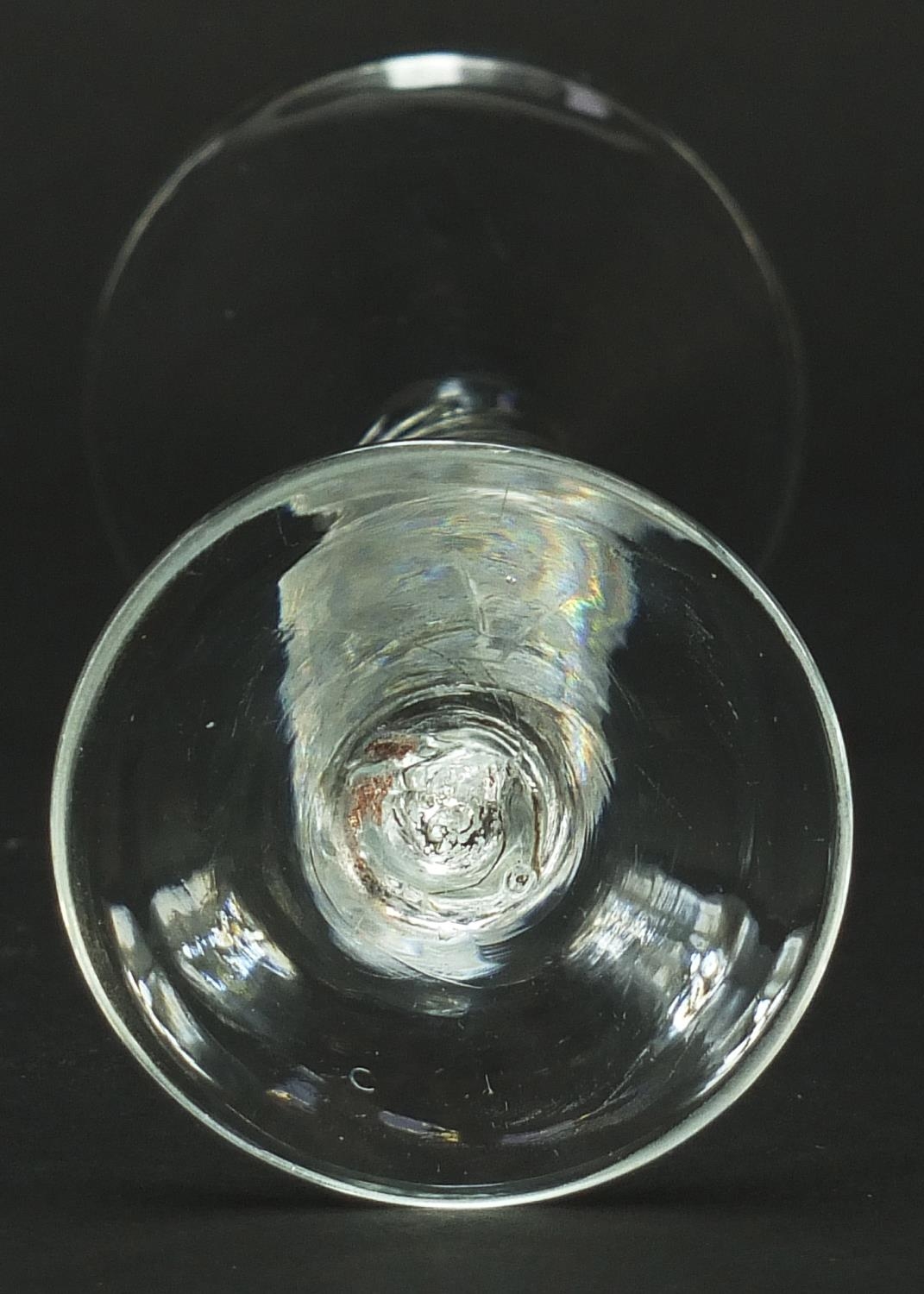 18th century wine glass with air twist stem, 16cm high - Image 3 of 3