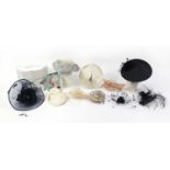 Ten fascinators including Bundle Maclaren, Whiteley and Galleria Conti