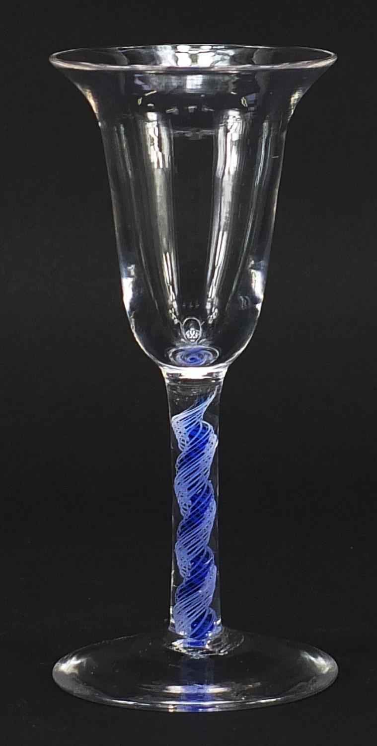 Antique wine glass with opaque twist stem, 15cm high - Image 2 of 3