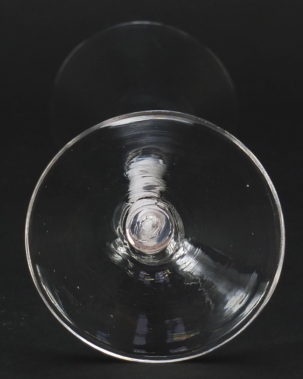 18th century wine glass with opaque twist stem, 18.5cm high - Image 3 of 3