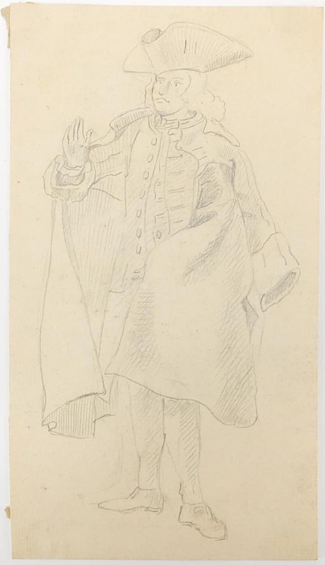 School of George Hayter - Gentlemen wearing naval and military dress, set of three pencil drawings - Image 3 of 11