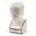 Porcelain phrenology head, 31cm high