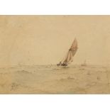 A Fresh Breeze, 19th century watercolour, indistinctly signed, possibly Albert, Leggatt Brothers