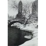 Alfred Eisenstaedt - Central Park after a Snowstorm, New York, signed gelatine silver print, limited