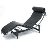 Le Corbusier LC4 chaise longue lounger, 160cm in length