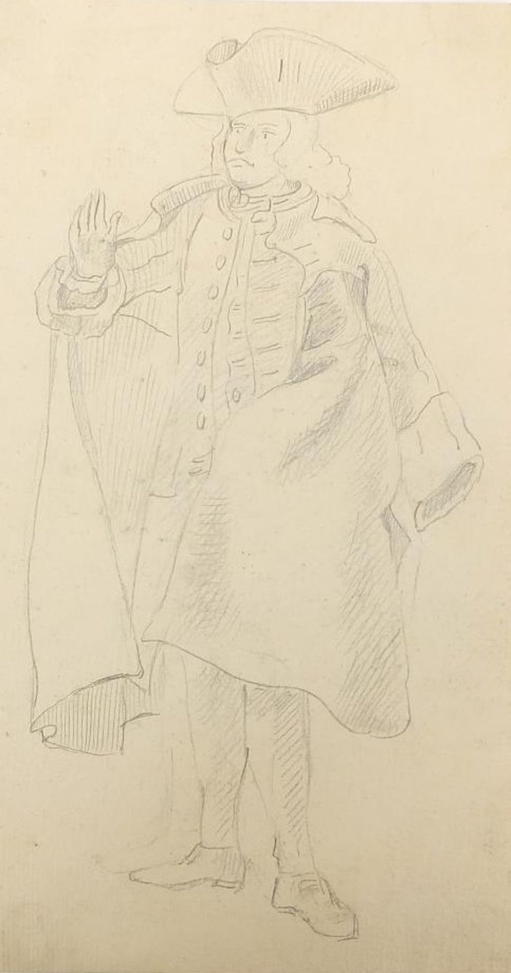 School of George Hayter - Gentlemen wearing naval and military dress, set of three pencil drawings - Image 2 of 11