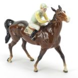 Beswick jockey on horseback, 21cm high