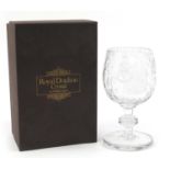 Royal Doulton Crystal by Webb Corbett, large goblet commemorating Lady Diana Spencer and HRH The