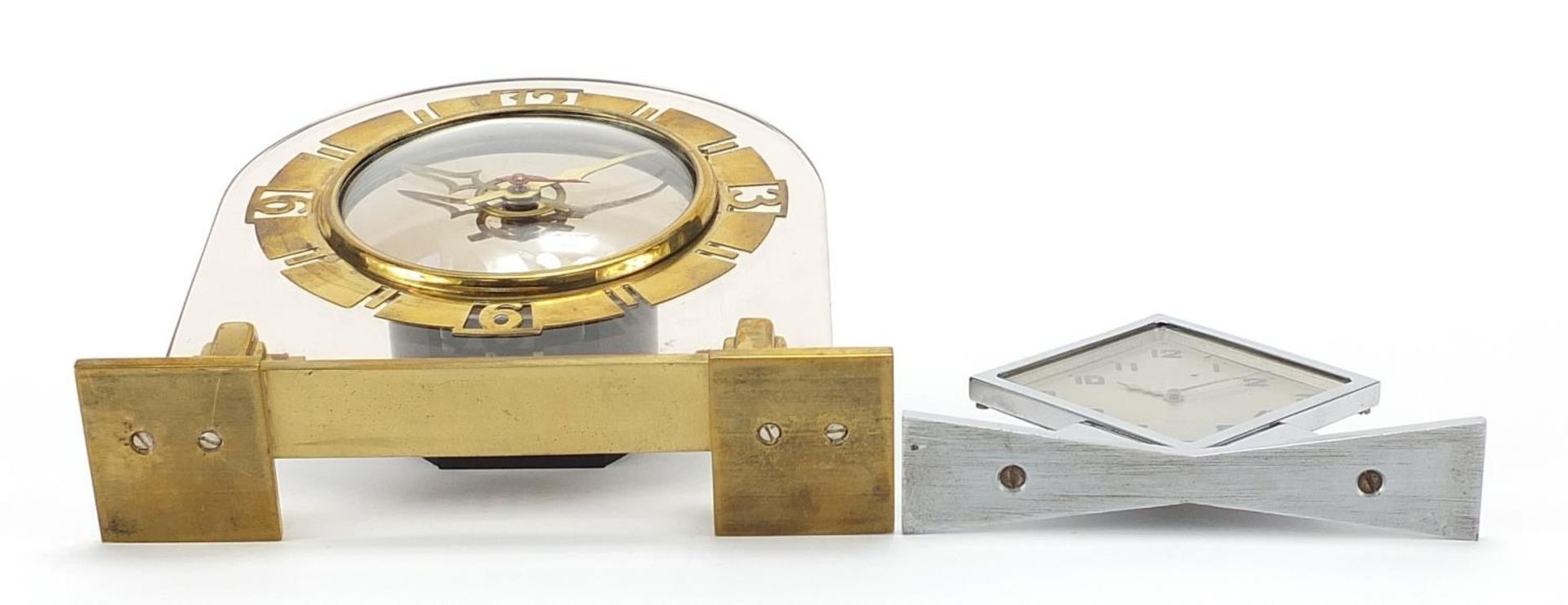Two Art Deco mantle clocks including BEM, the largest 20cm high - Bild 4 aus 4