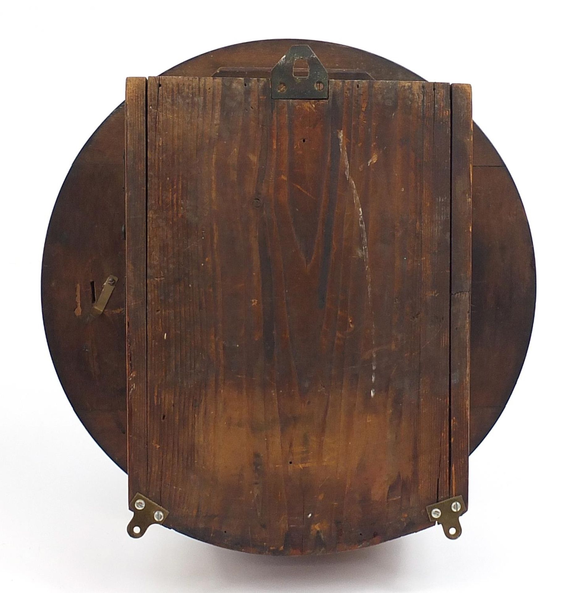 Victorian mahogany wall clock, the dial inscribed Groom, Croydon, 38cm in diameter - Bild 2 aus 7