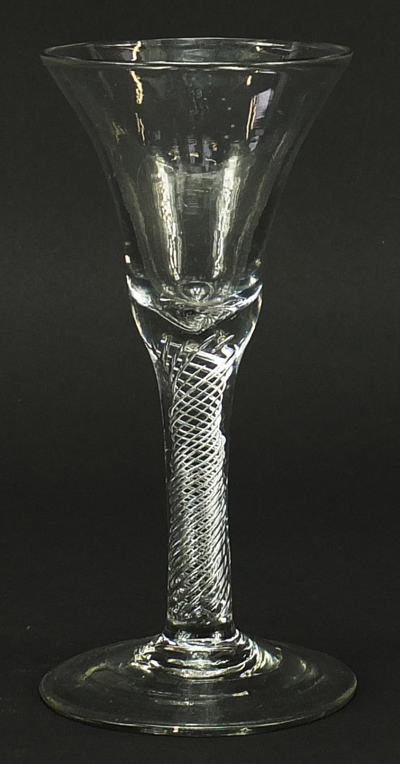 18th century wine glass with air twist stem, 17cm high - Image 2 of 3