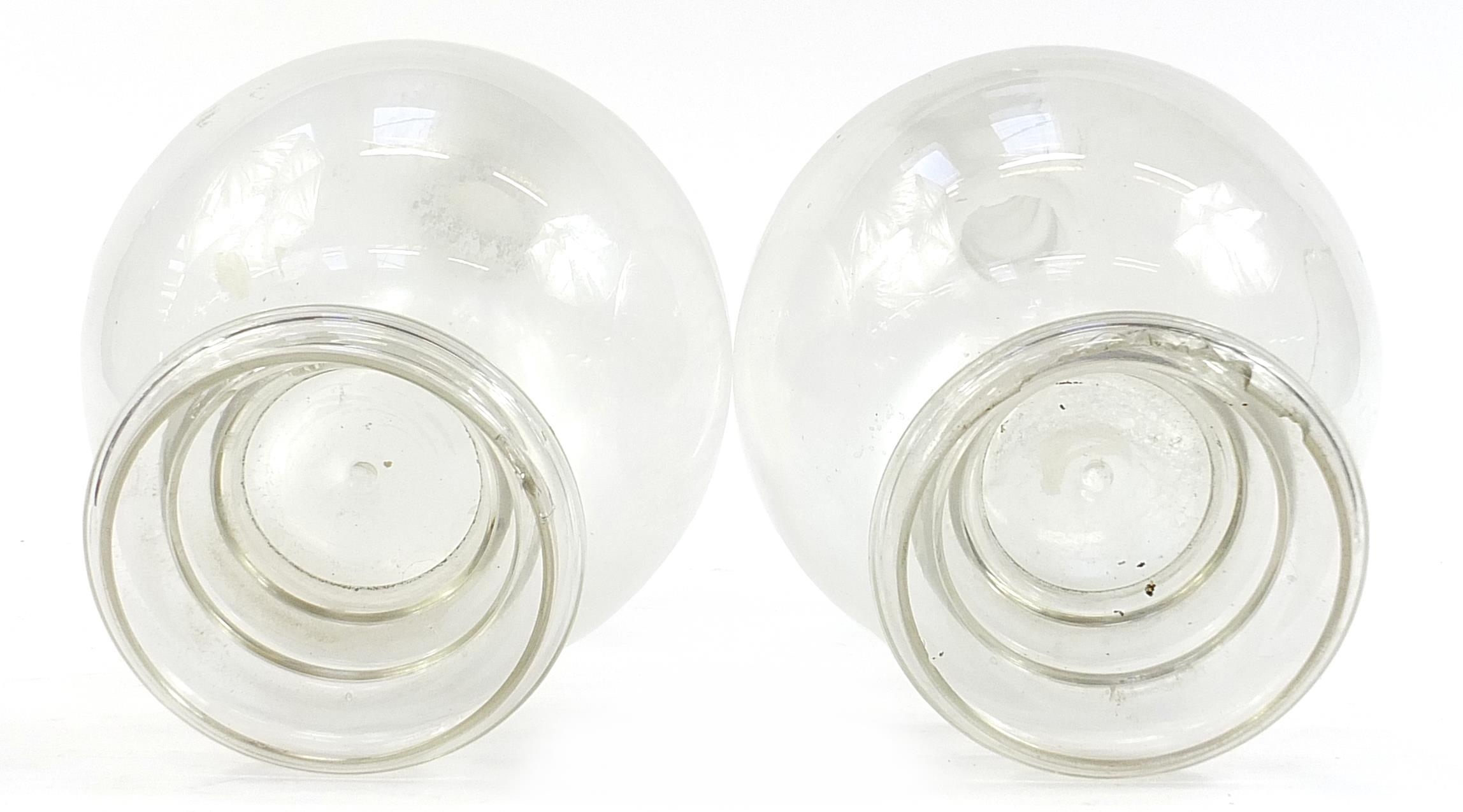 Pair of large 19th century apothecary glass jars with stoppers, each 81cm high - Image 3 of 3