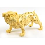 Large Gucci design floor standing bulldog, 65cm in length