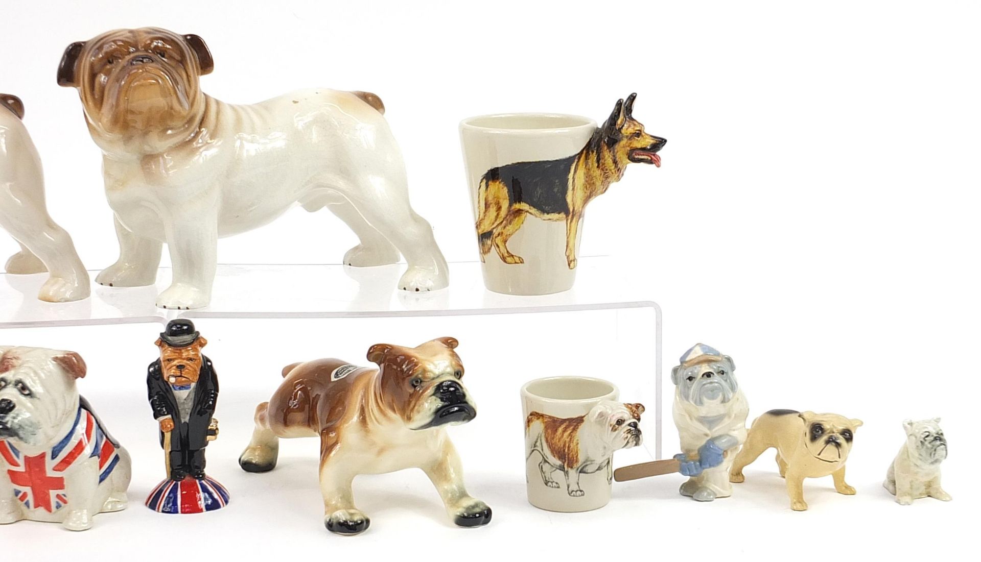 German Shepherd and Bulldog design collectable china including Peggy Davies, Winston Churchill, - Image 3 of 3