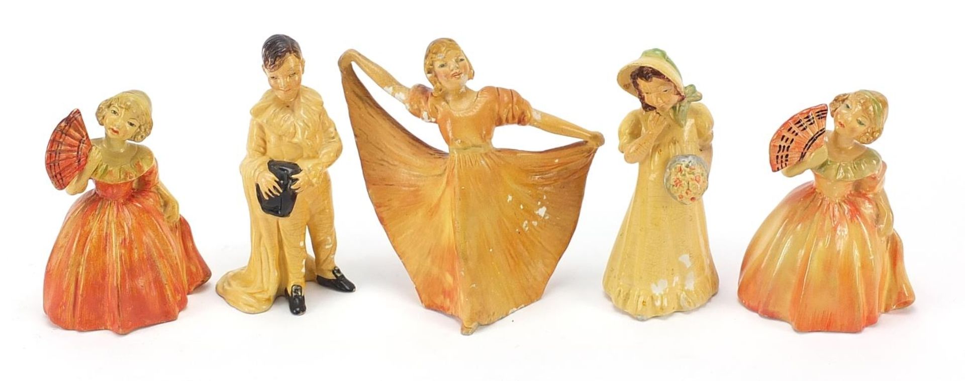 Five Wade cellulose figurines, the largest 11cm high