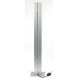 Contemporary brushed metal standard lamp, 182cm high