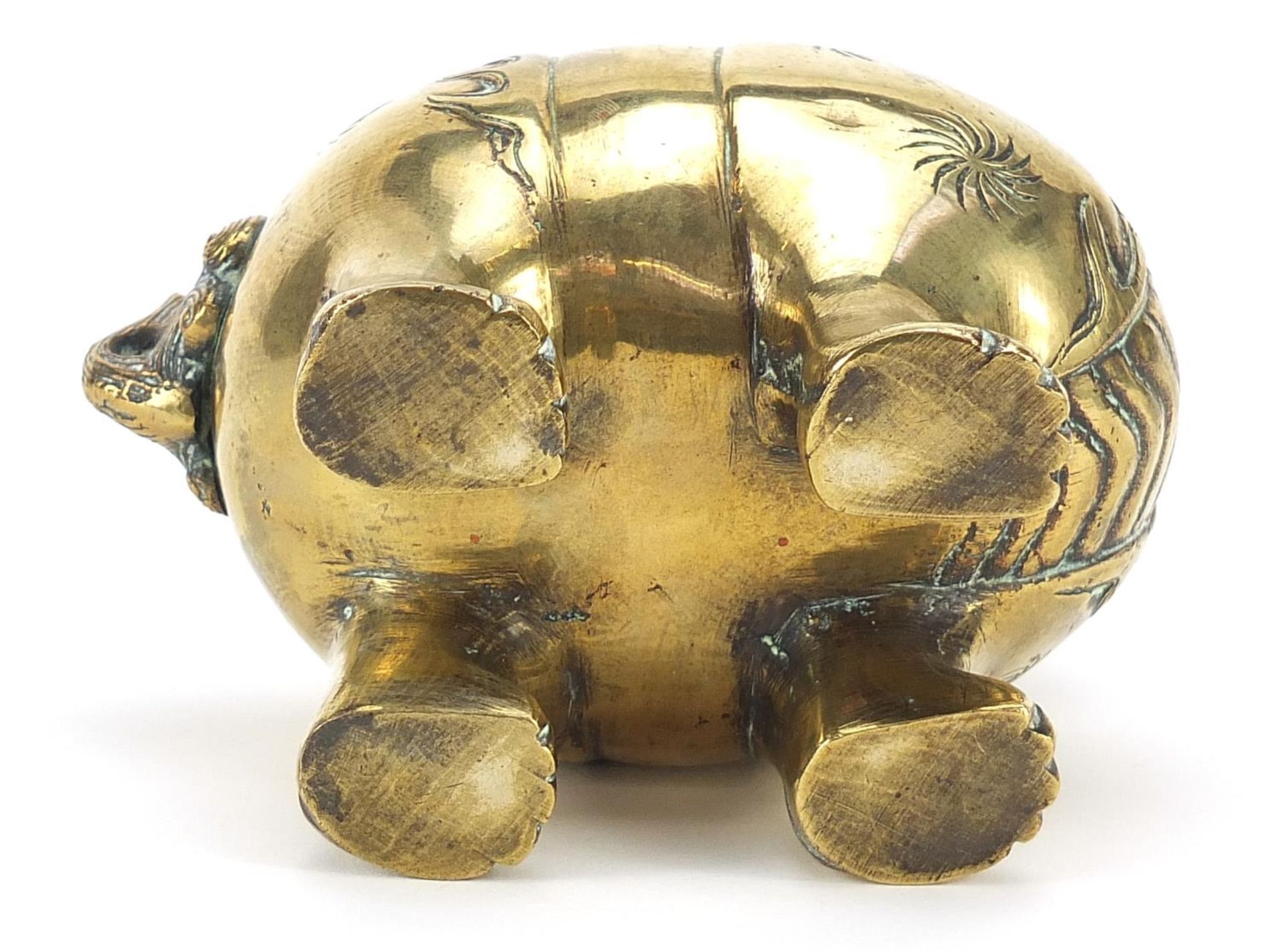 Chinese gilt bronze censer in the form of a mythical animal, 12cm in length - Image 3 of 3