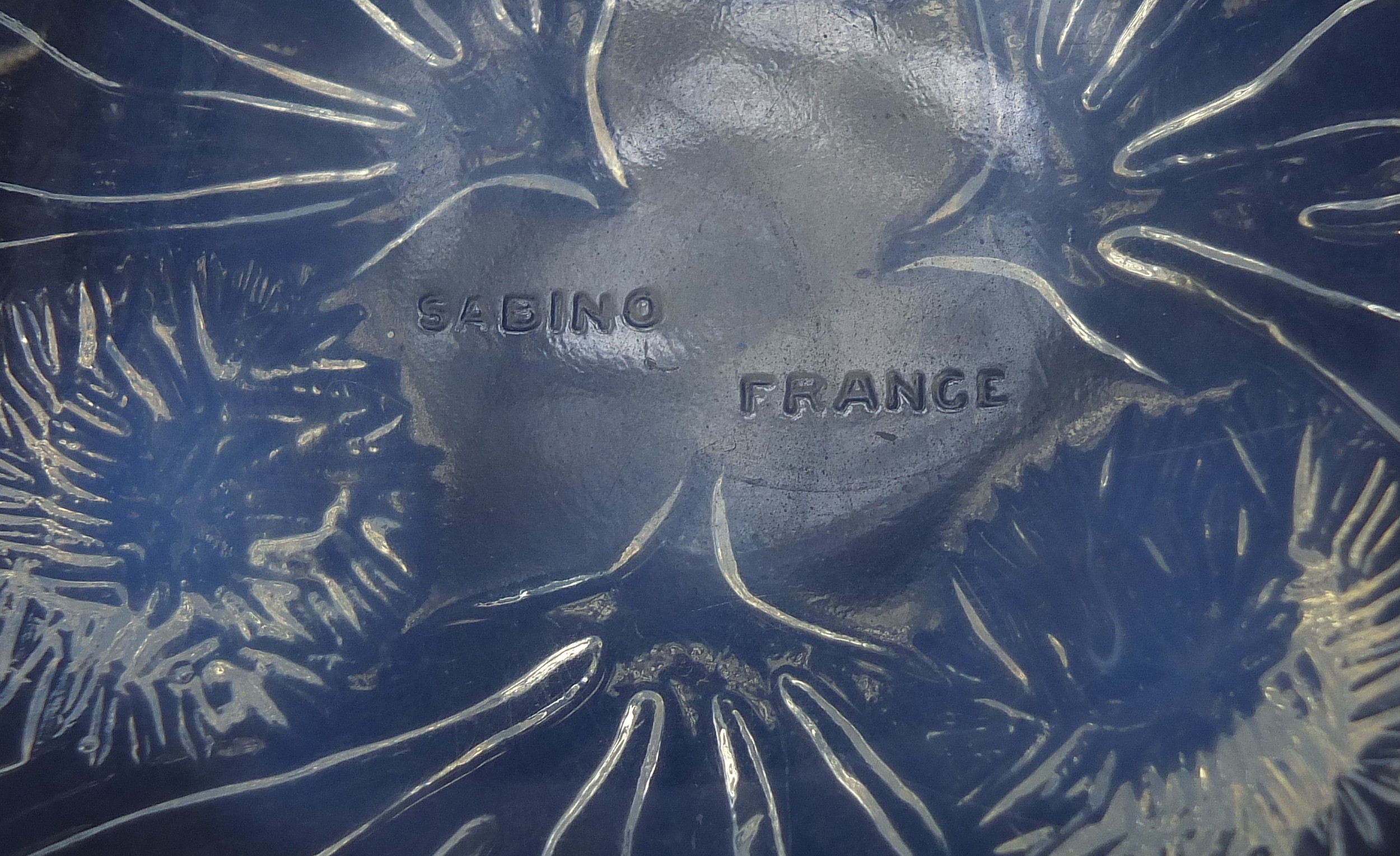 Lalique frosted and clear glass scent bottle and a Sabino opalescent dish, the largest 10cm in - Image 3 of 5