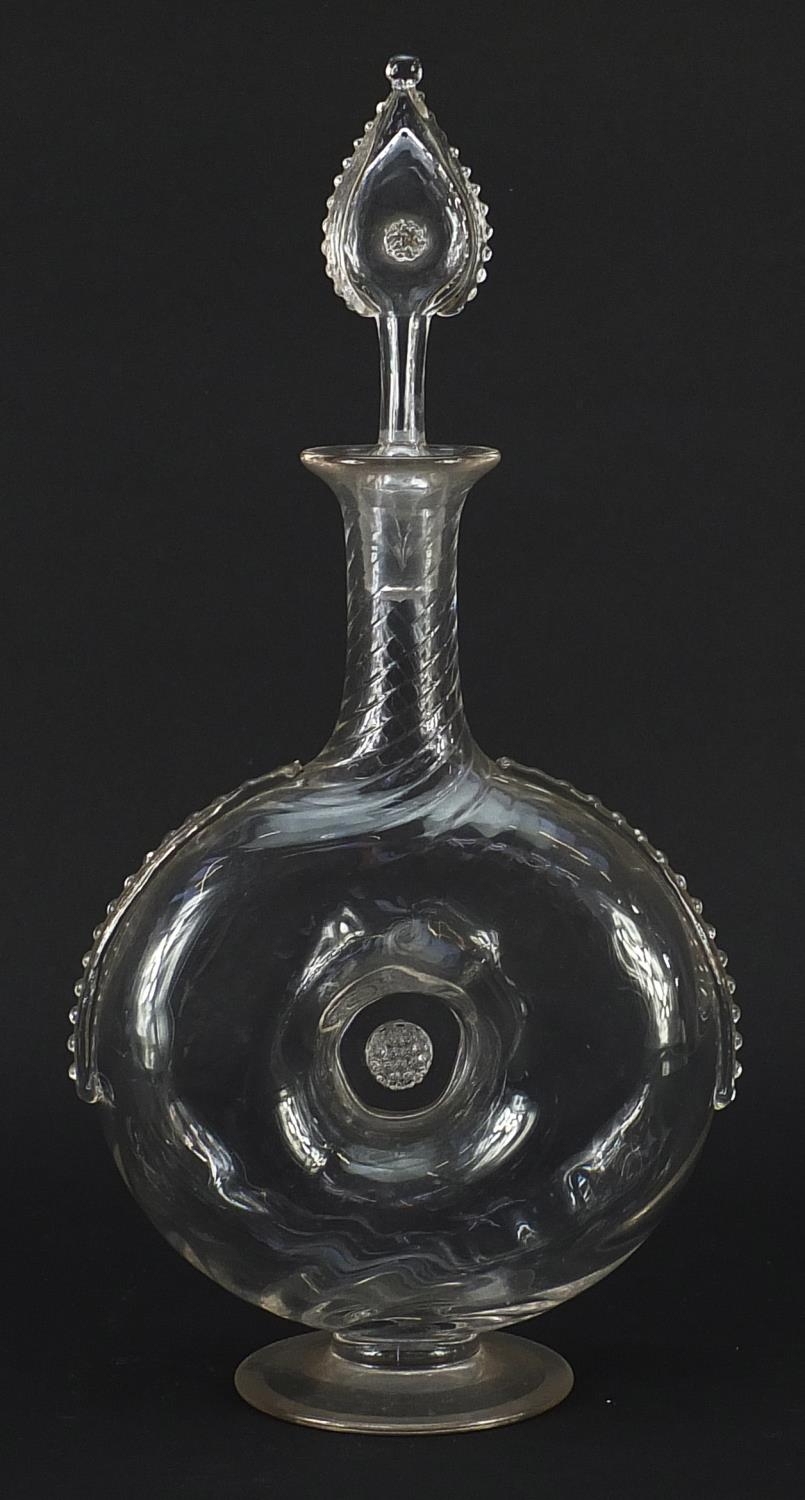 Continental Scandinavian design glass decanter, 33.5cm high - Image 2 of 3