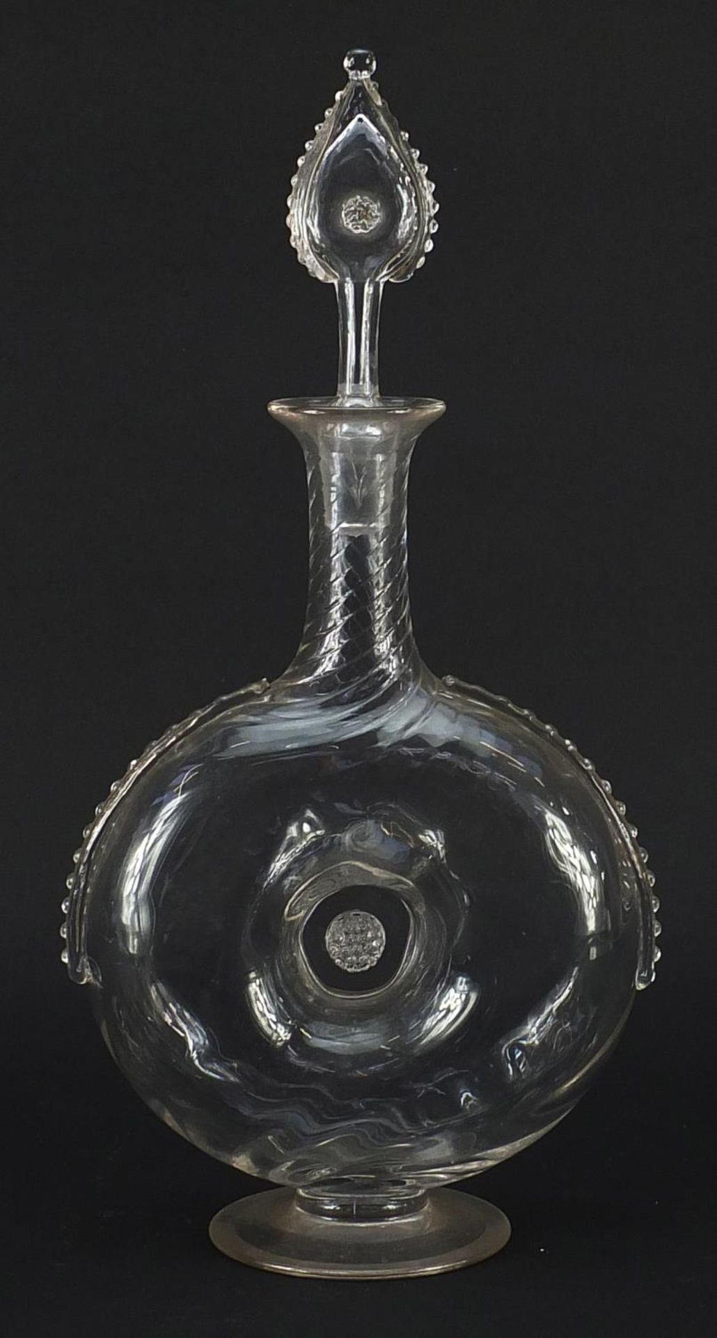 Continental Scandinavian design glass decanter, 33.5cm high - Bild 2 aus 3