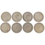 Eight George VI two shillings, 89g