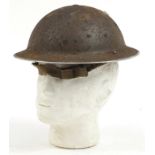 British military World War II Home Front tin helmet
