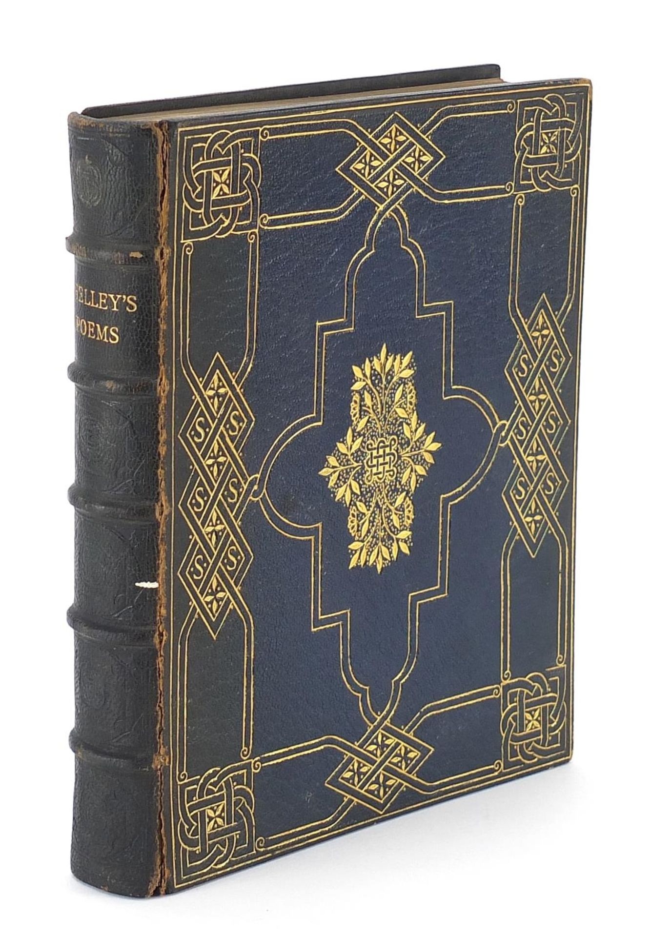 Poems by Percy Bysshe Shelley, tooled leather hardback book, edition of five hundred copies