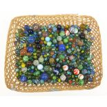 Large collection of Victorian and later glass marbles, the largest 3.6cm in diameter