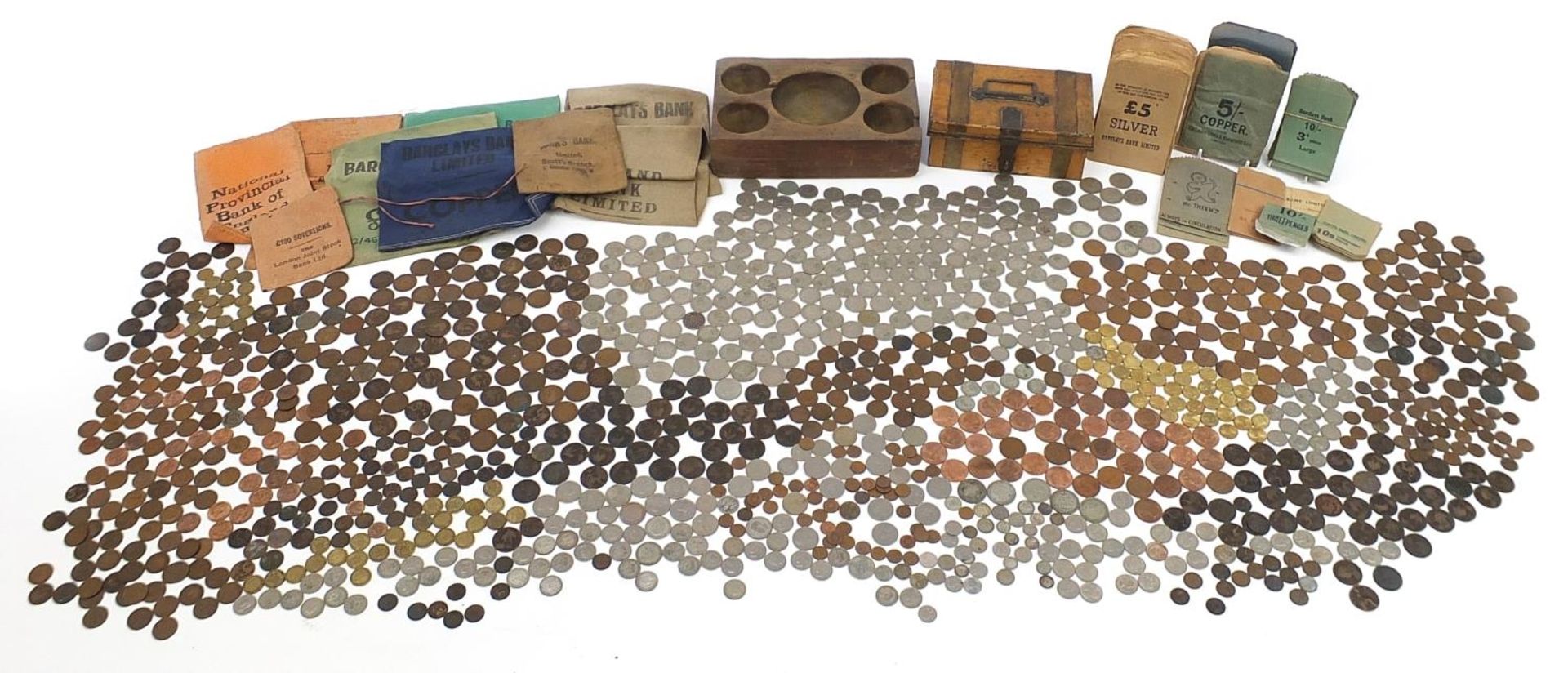 Large collection of British pre decimal and later coinage, some pre 1947 including half crowns and