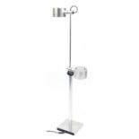 Contemporary floor standing adjustable lamp, 123cm high